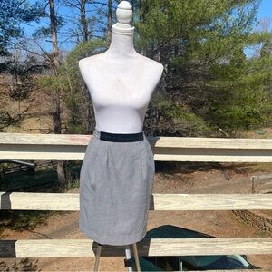 Classic Black and White Houndstooth Skirt